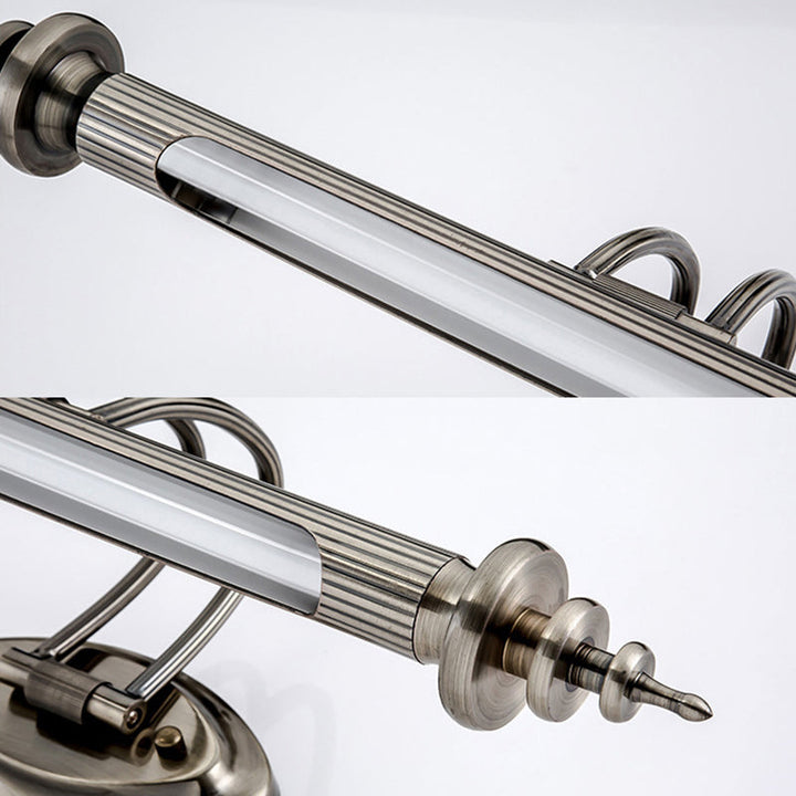 Skørter | Chrome Nickel Linear Vanity Wall Lamp Modern 18"/29.5" W LED Metal Wall Lighting Fixture in Warm/White Light