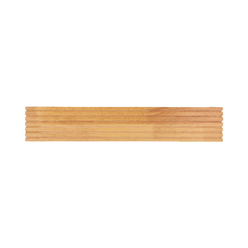 Skørter | Striped bedroom wall lamp contemporary wooden 14"/18"/21.5" wide single head beige LED up and down light fixture in warm/white light