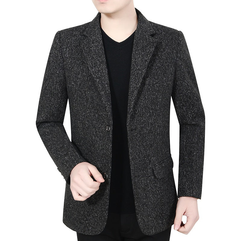 Men's blazer jacket made of boucle fabric in a casual style Lisslune