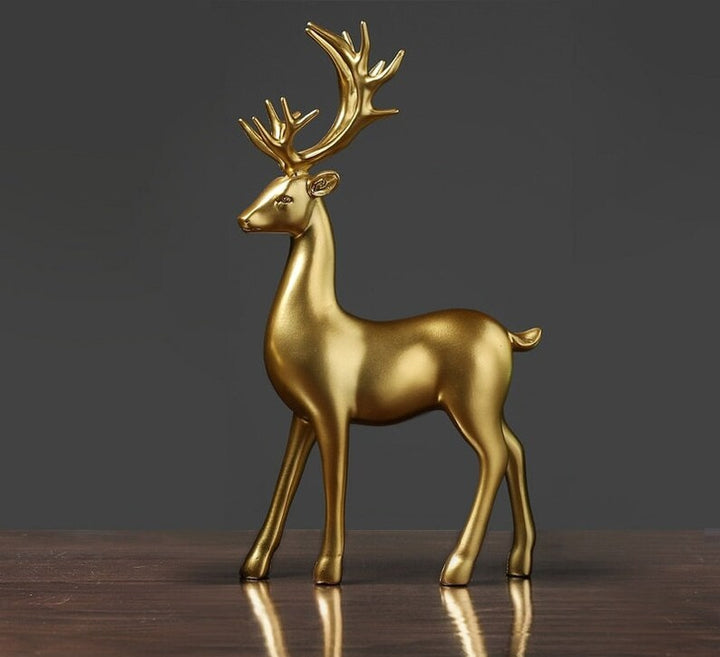Lisslune | Golden Couple Deer Figurines