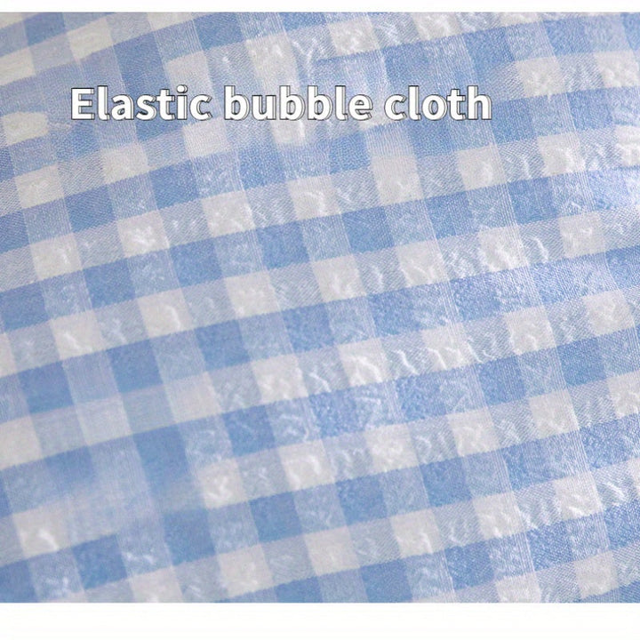 Lisslune | Niedliches Schleifen-Karomuster-Wurfkissen - Minimalistischer Stil Dekokissen mit Spitzenborte, 100% Polyester, Maschinenwaschbar für Wohnzimmer, Schlafzimmer & Rücksitz des Autos - Pink, Blau, Grün, Gelb, Gemütliche Wohnakzente | Polye