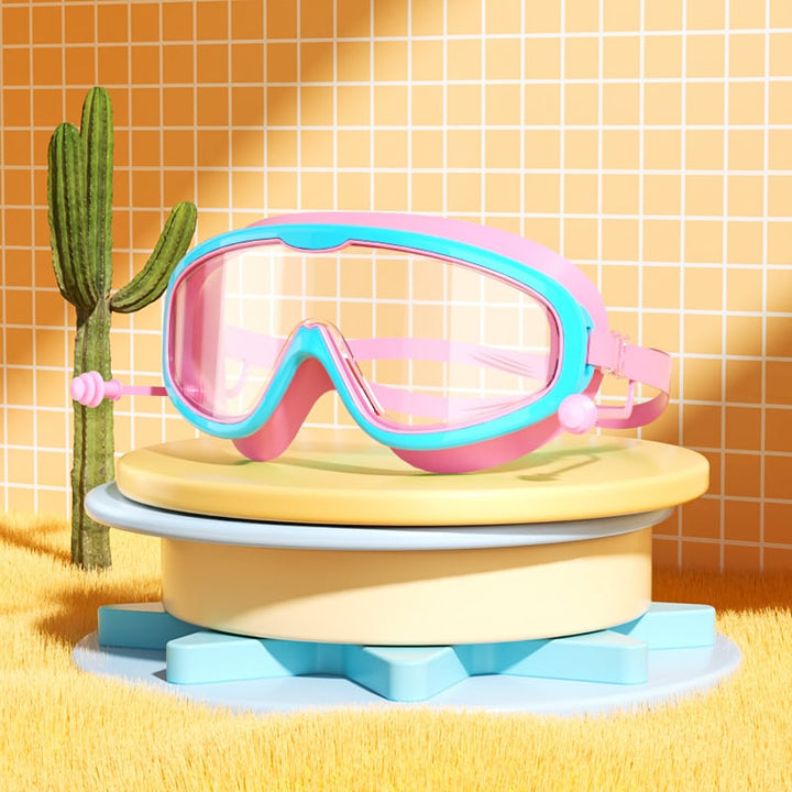 Lisslune | HD children's large frame waterproof and anti-fog swimming goggles