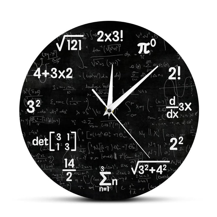 Lisslune | Mathematical Wall Clock with Black Symbol Design