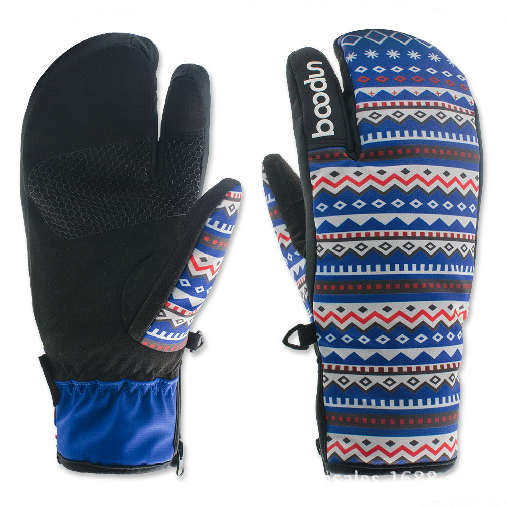 Lisslune | Outdoor ski gloves three-finger warm gloves