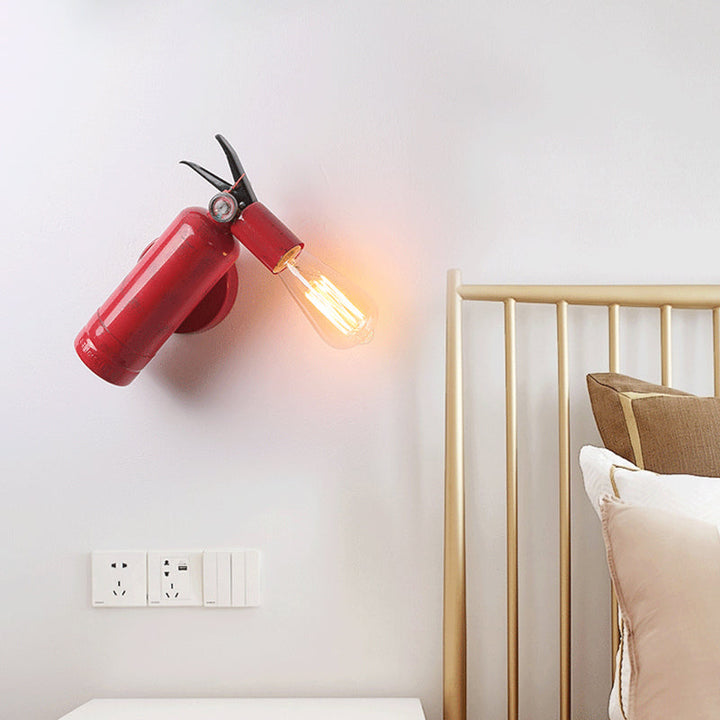 Skørter | Industrial fire extinguisher wall lamp single light metal sconce light in red