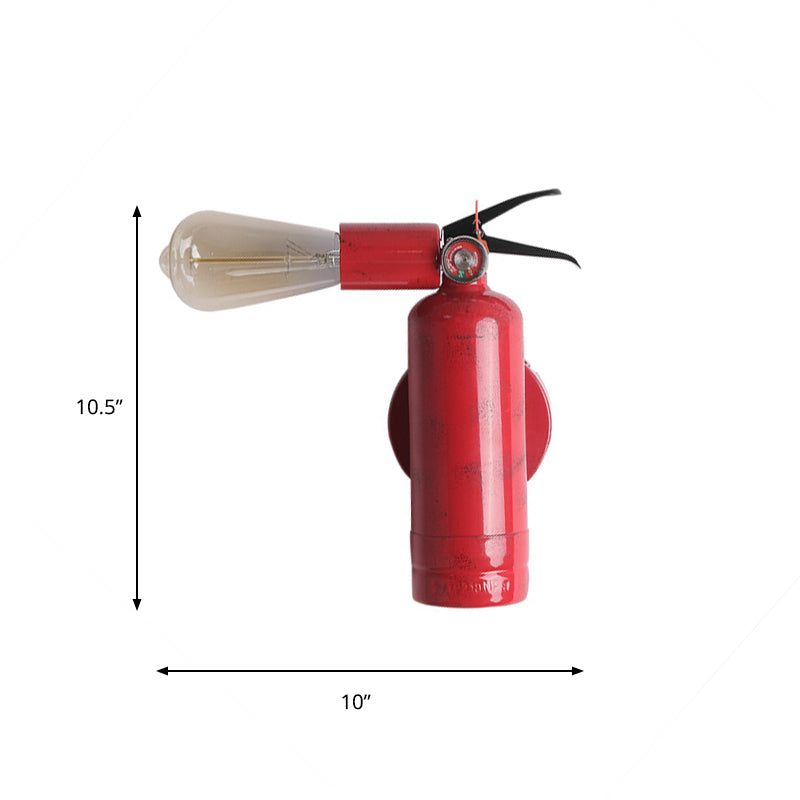 Skørter | Industrial fire extinguisher wall lamp single light metal sconce light in red