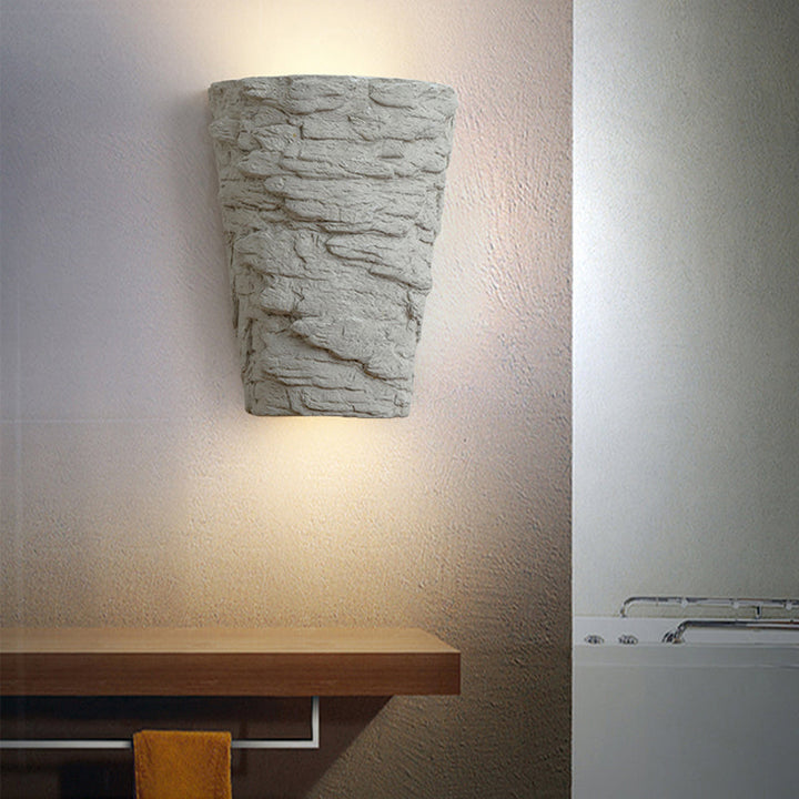 Lisslune | Cement Bowl/Cylinder Shade Wall Lighting Modern Style 1 Light Bathroom Wall Light Fixture in Gray