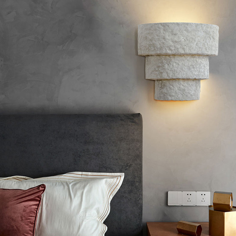 Lisslune | Cement Bowl/Cylinder Shade Wall Lighting Modern Style 1 Light Bathroom Wall Light Fixture in Gray