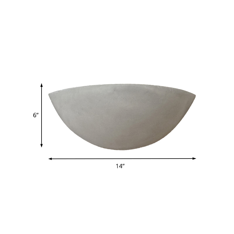 Lisslune | Cement Bowl/Cylinder Shade Wall Lighting Modern Style 1 Light Bathroom Wall Light Fixture in Gray
