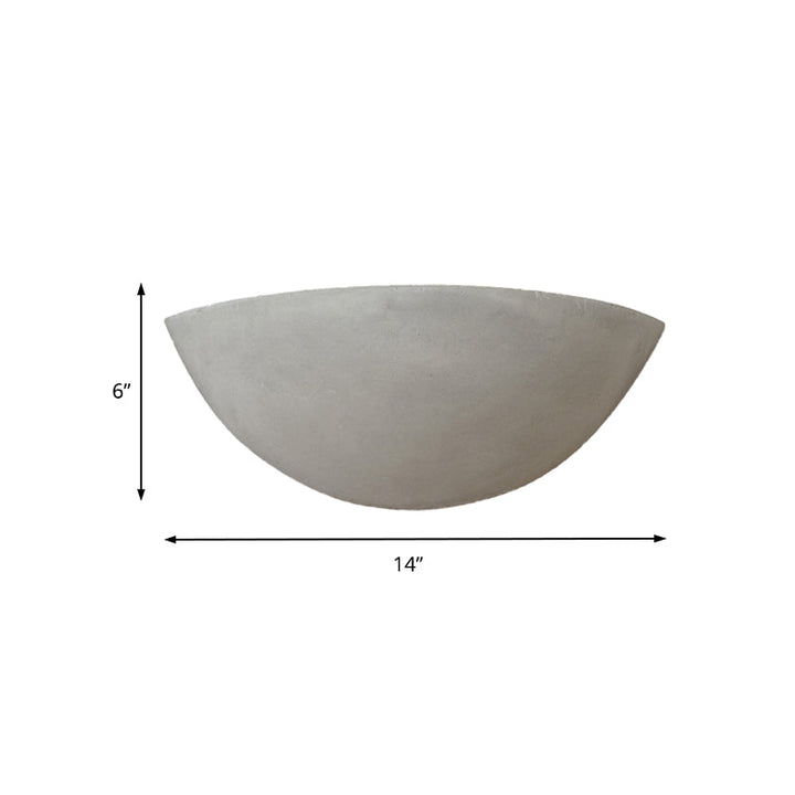 Lisslune | Cement Bowl/Cylinder Shade Wall Lighting Modern Style 1 Light Bathroom Wall Light Fixture in Gray