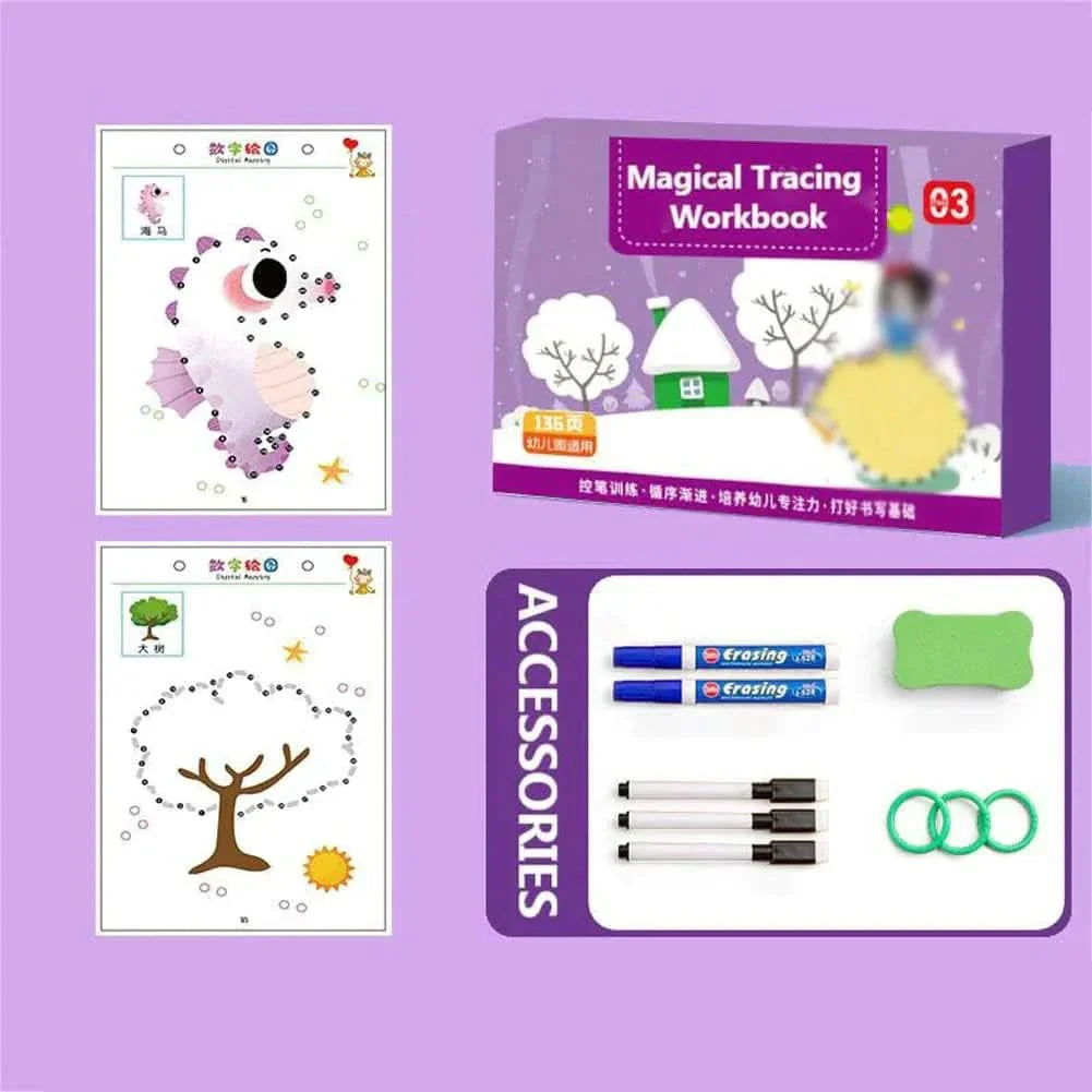 Lisslune | MagicBook – Creative learning book for children to promote alphabet, numbers, and shapes without a screen