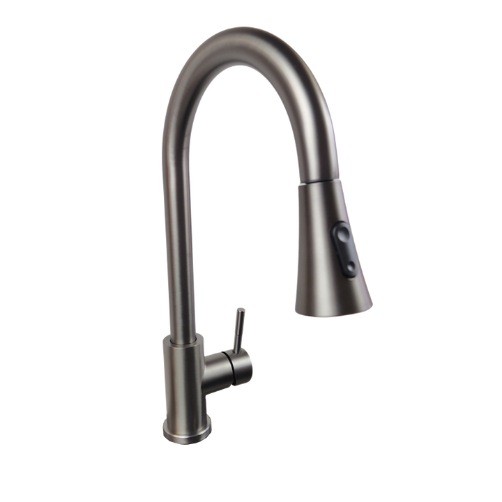 Lisslune | Kitchen Faucet JF-7020B with Pull-Out Head, Graphite, 2 Modes, 400mm
