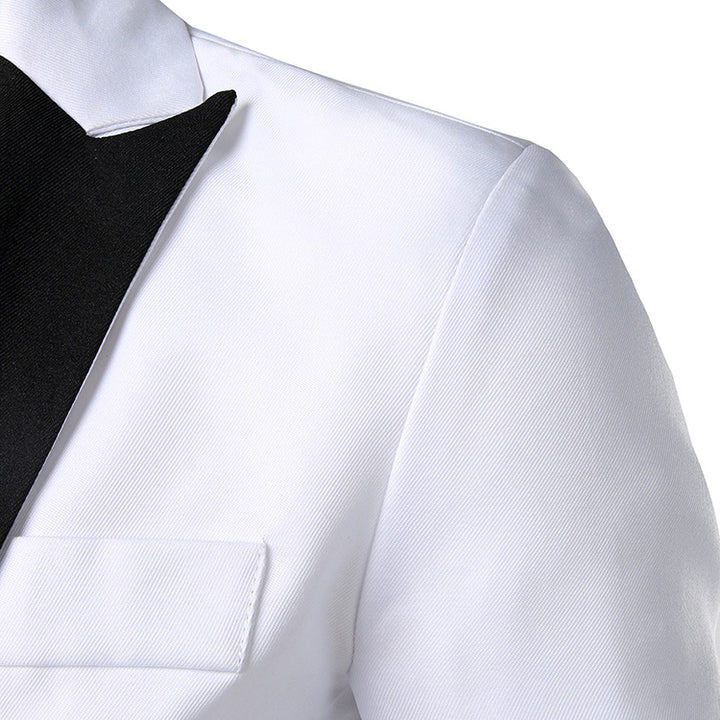 Men's formal tuxedo blazer with black lapel Lisslune