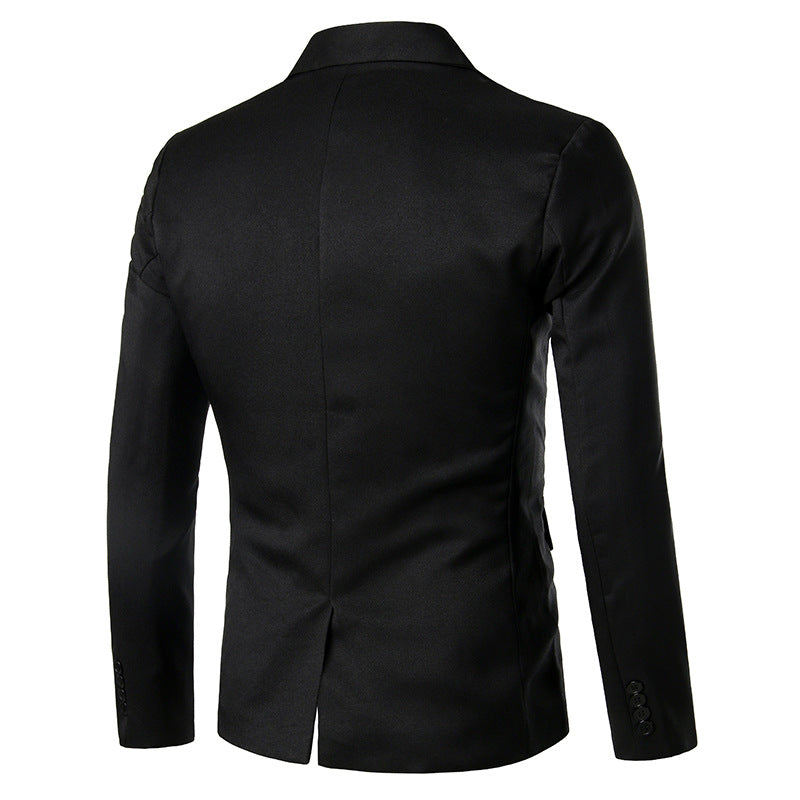 Men's formal tuxedo blazer with black lapel Lisslune
