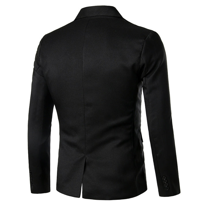 Men's formal tuxedo blazer with black lapel Lisslune