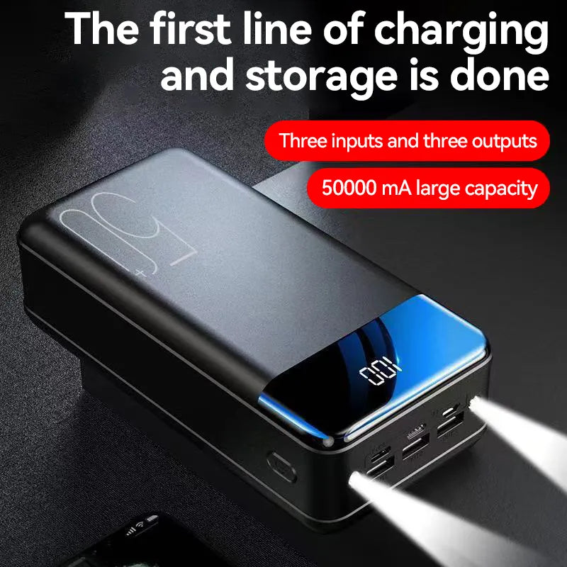 Lisslune | 50000mAh large capacity power bank mobile phone super fast charging portable power supply mobile computer external power supply