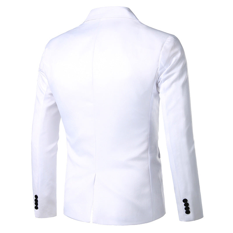 Men's formal tuxedo blazer with black lapel Lisslune