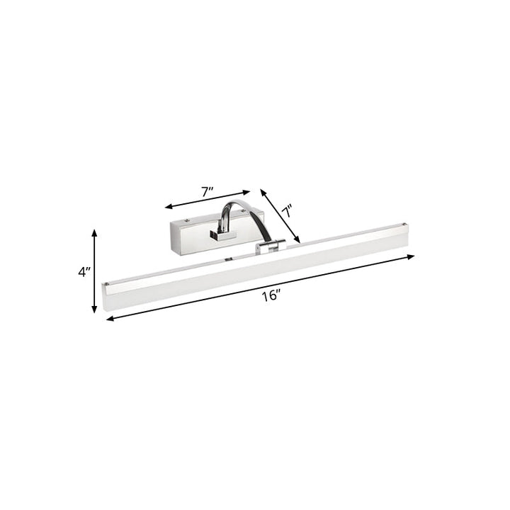 Lisslune | Acrylic Slim Vanity Light Contemporary Style LED Chrome Finish Wall Lamp for Bathroom, 16"/19.5" Diameter
