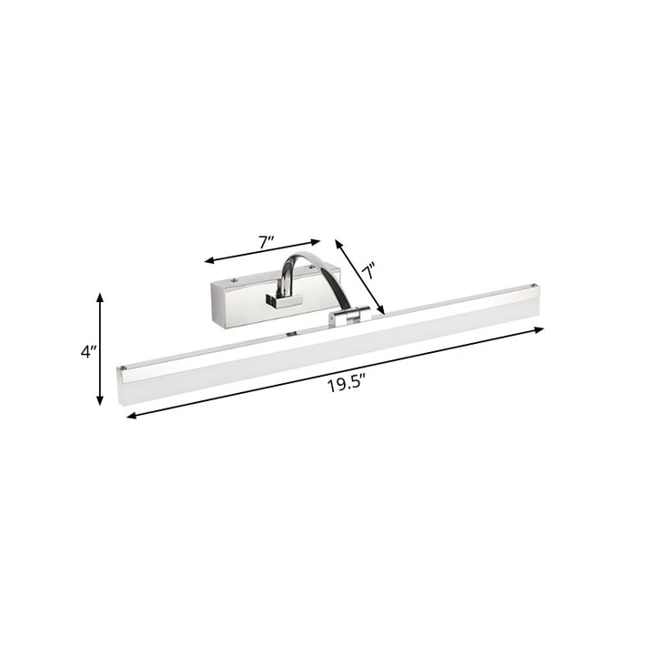 Lisslune | Acrylic Slim Vanity Light Contemporary Style LED Chrome Finish Wall Lamp for Bathroom, 16"/19.5" Diameter