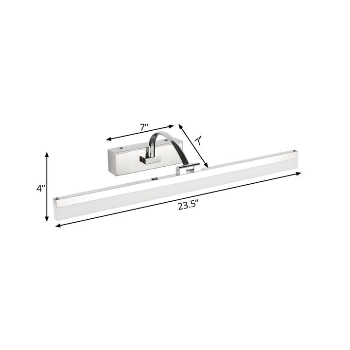 Lisslune | Acrylic Slim Vanity Light Contemporary Style LED Chrome Finish Wall Lamp for Bathroom, 16"/19.5" Diameter