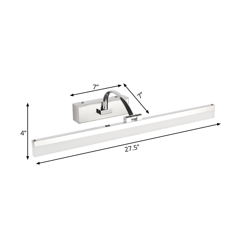Lisslune | Acrylic Slim Vanity Light Contemporary Style LED Chrome Finish Wall Lamp for Bathroom, 16"/19.5" Diameter