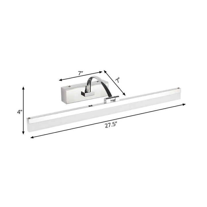 Lisslune | Acrylic Slim Vanity Light Contemporary Style LED Chrome Finish Wall Lamp for Bathroom, 16"/19.5" Diameter