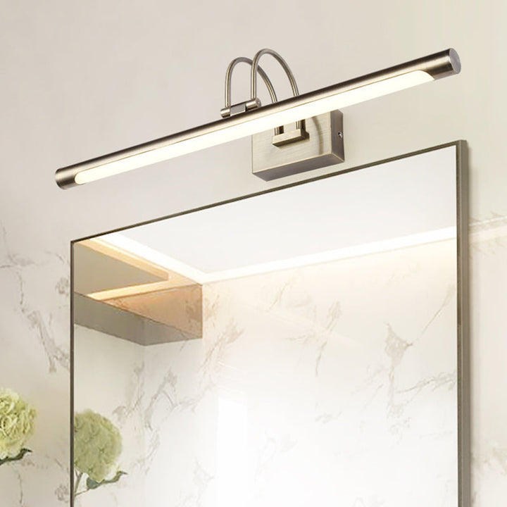 Lisslune | Metallic Arch Wall Light Modern Stylish 16.5"/20.5" W LED Nickel-Finish Wall Lamp with Acrylic Shade