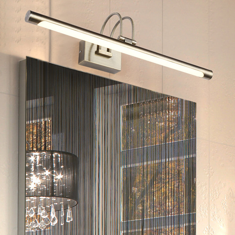 Lisslune | Metallic Arch Wall Light Modern Stylish 16.5"/20.5" W LED Nickel-Finish Wall Lamp with Acrylic Shade
