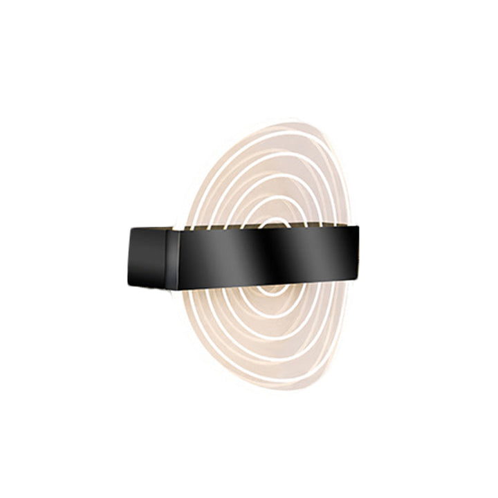Lisslune | Acrylic Circle Wall Light Wall Mount LED Modern Wall Lamp in Black/Gold for the Living Room