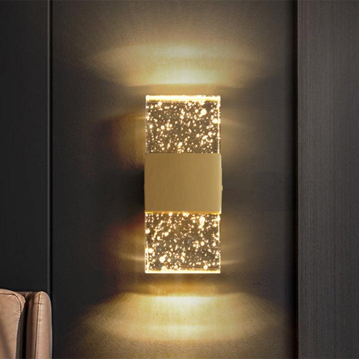 Skørter | Clear cubic recessed ceiling mount modern bubble acrylic LED bedroom wall light body