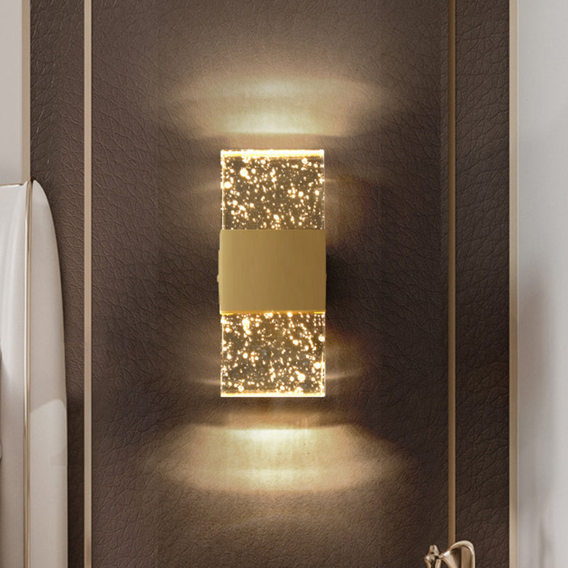 Skørter | Clear cubic recessed ceiling mount modern bubble acrylic LED bedroom wall light body