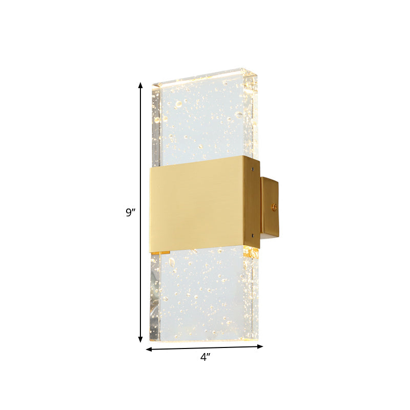 Skørter | Clear cubic recessed ceiling mount modern bubble acrylic LED bedroom wall light body