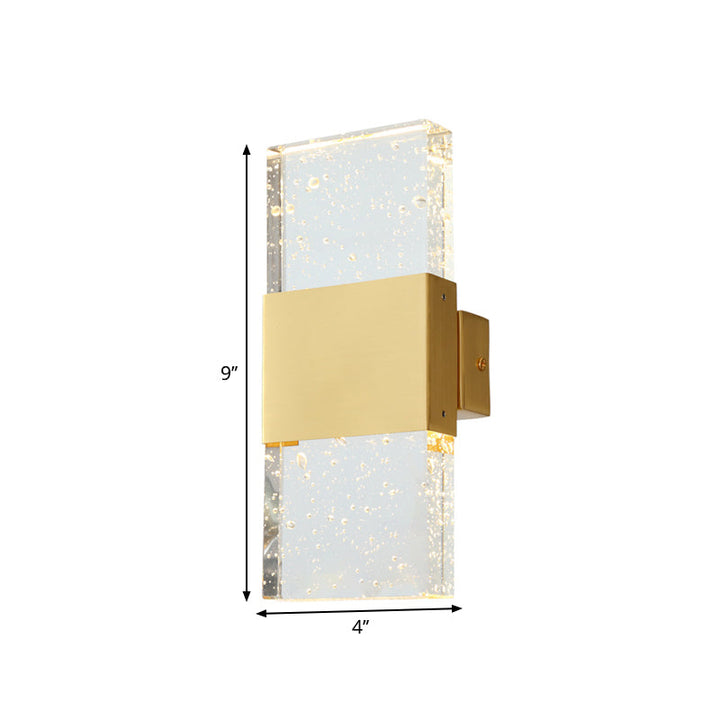 Skørter | Clear cubic recessed ceiling mount modern bubble acrylic LED bedroom wall light body