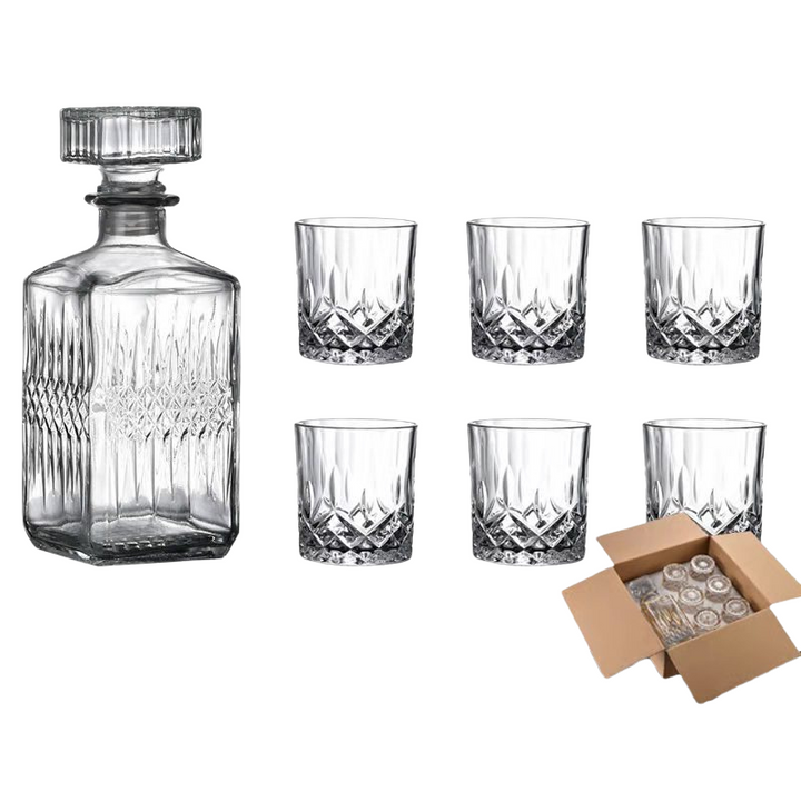 Lisslune | RoyalPour - 7-Piece Whiskey Decanter Gift Set