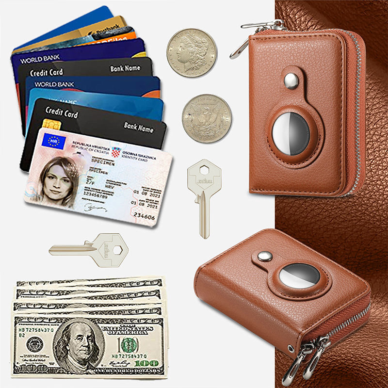 Lisslune | Intelligent AirTag-Zip RFID Leather Wallet