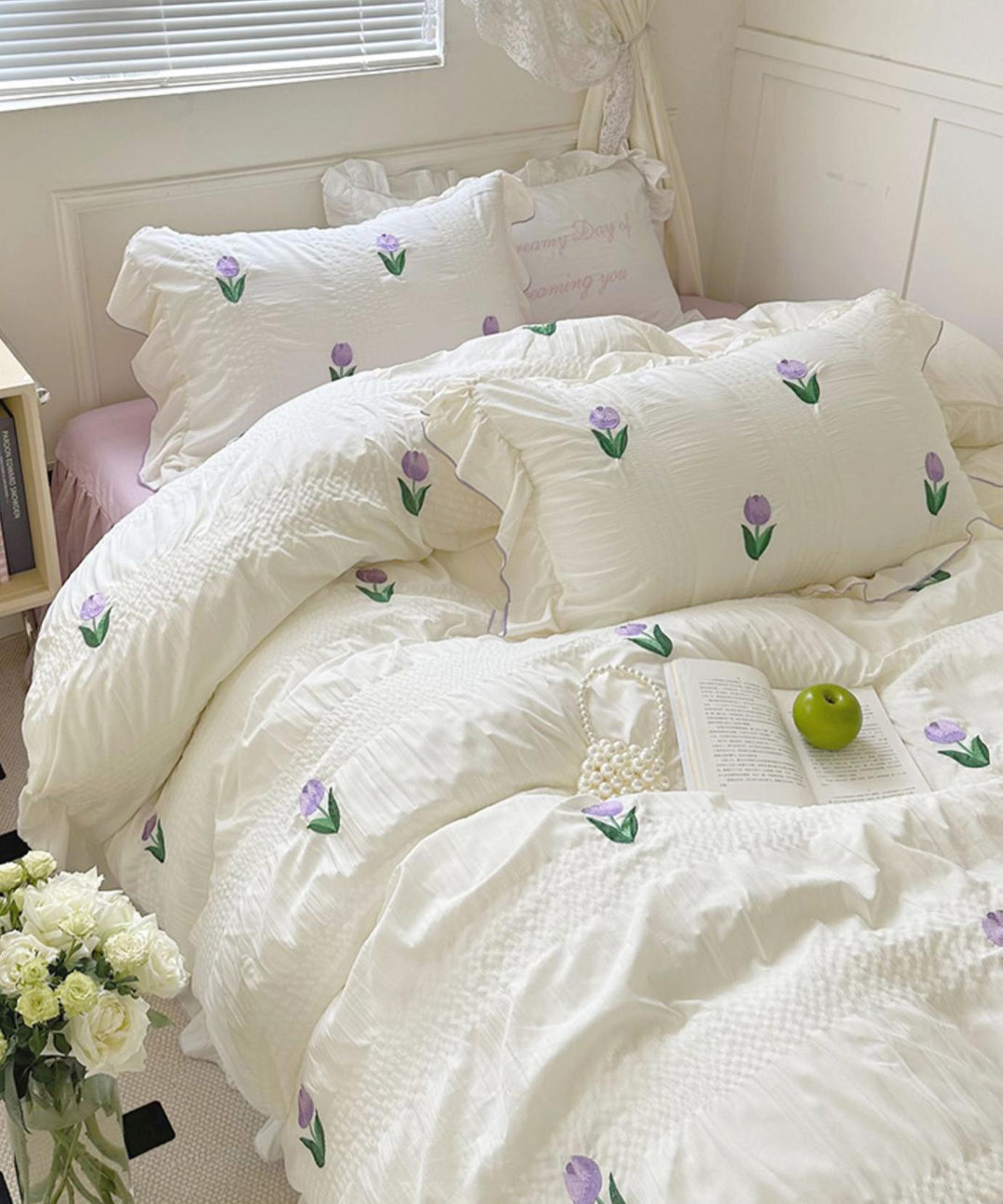 Rynx Coquette Room Tulip Ruffle Bedding Set