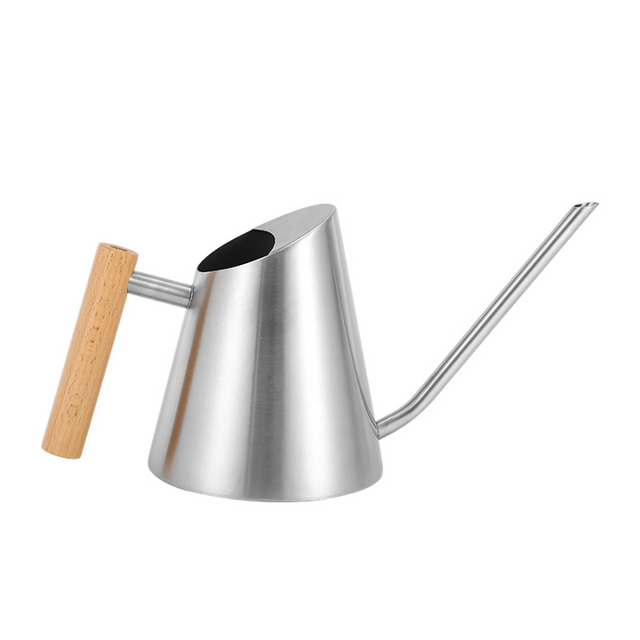 Lisslune | Modern watering can with wooden handle – Stylish watering can for plants in the garden