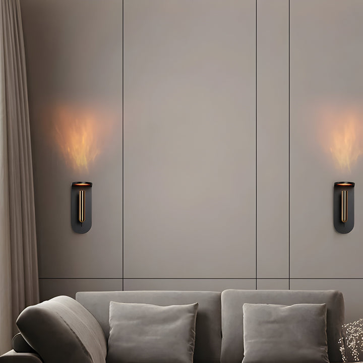 Lisslune | NordiFlame – Adjustable Nordic LED wall light with flame effect