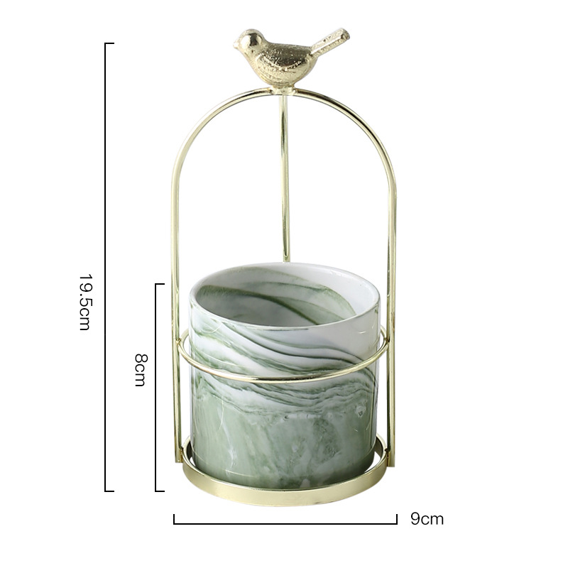 Lisslune | Flower plant pots with bird design for stylish decoration