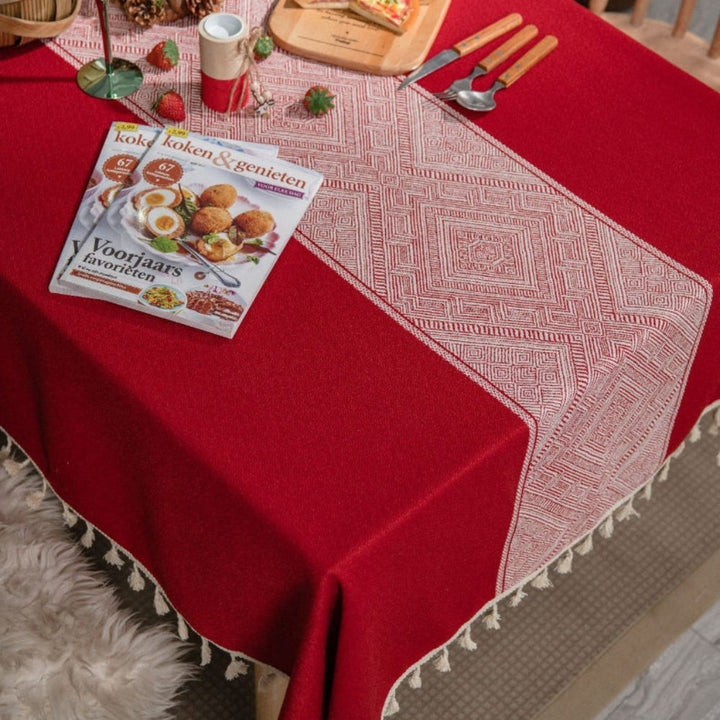 Lisslune | Glisstra Geometric Tassel Tablecloth
