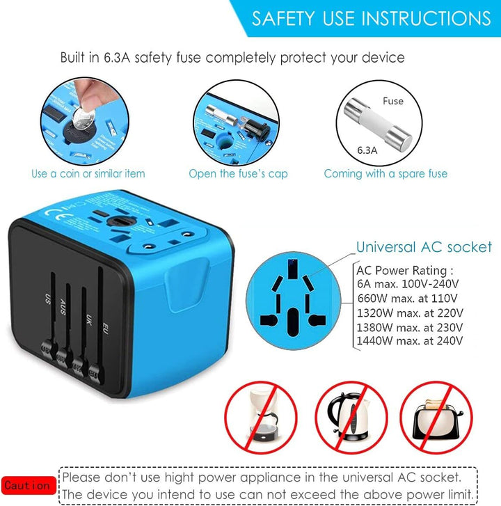 Lisslune | Ultimate Travel Power Hub: All-in-One Universal Adapter