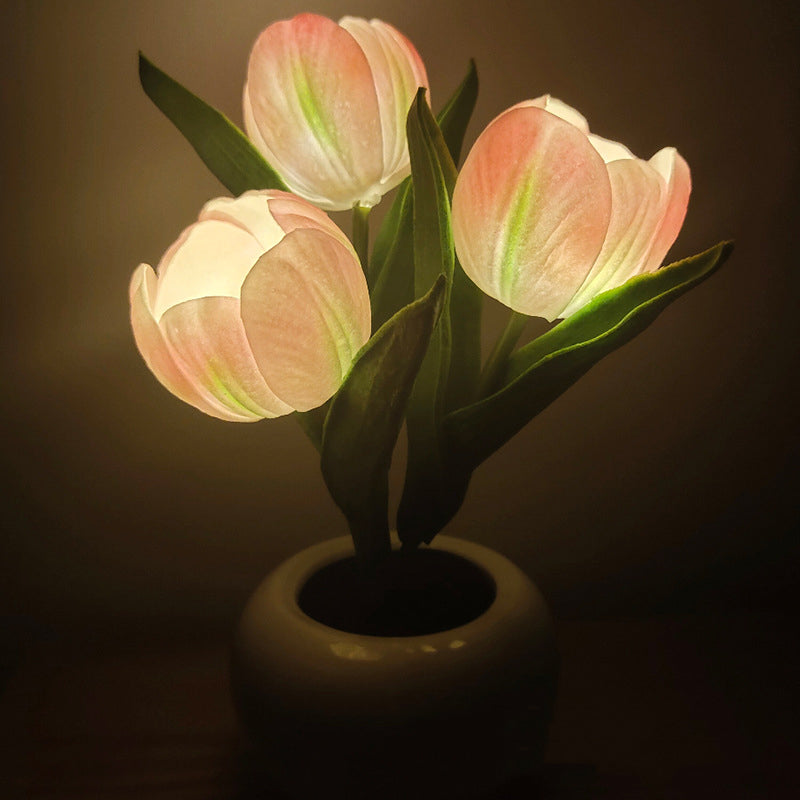 Lisslune | LED Tulip Nightstand Lamp Flower Table Lamp