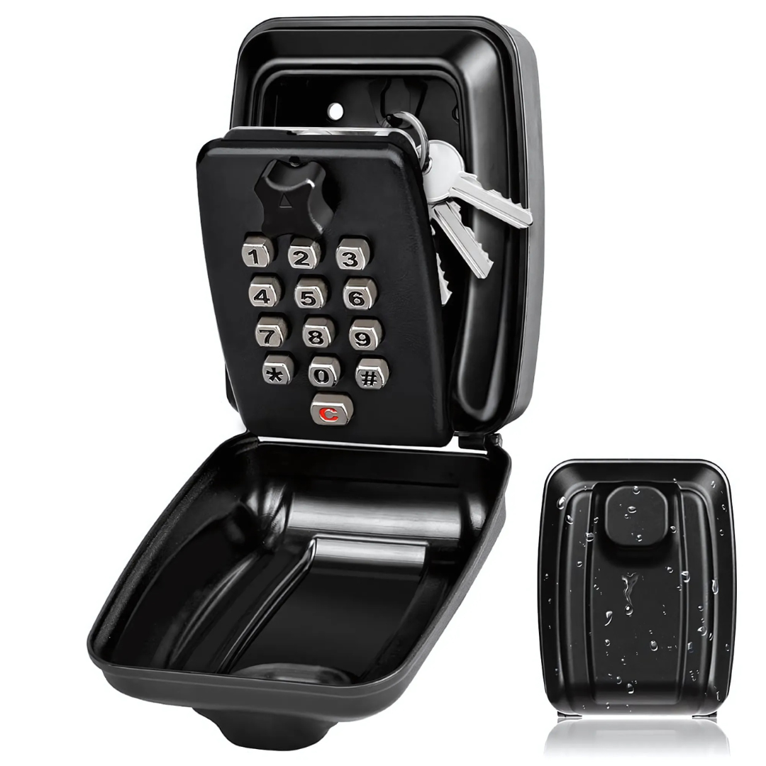 Lisslune | KeyGuard Outdoor Safe – Weatherproof Wall-Mounted Key Box