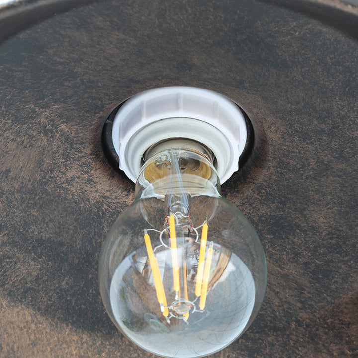 Lisslune | Noctura Classic Wall Lamp | Vintage Design | Iron Frame with Round Glass Shade | 1-Light Dining Room Lighting