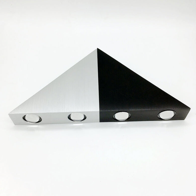 Lisslune | TriLumina Prism LED Wall Light | Creative Pyramid Design | Aluminum & Acrylic | Colored Light Options