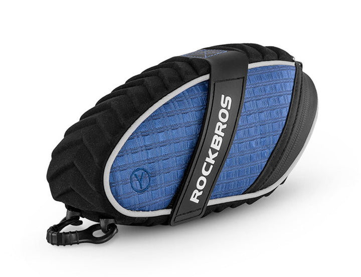 Lisslune | Water Resistant and Mudproof Bicycle Saddle Bag, with Reflective Strip and Fixing Strap, Compatible for Most Bikes