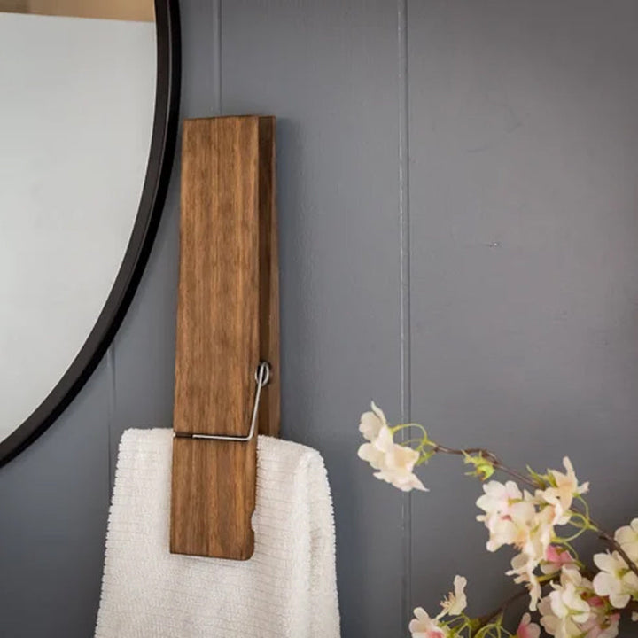 Lisslune | Clothespin Bathroom Towel Holder