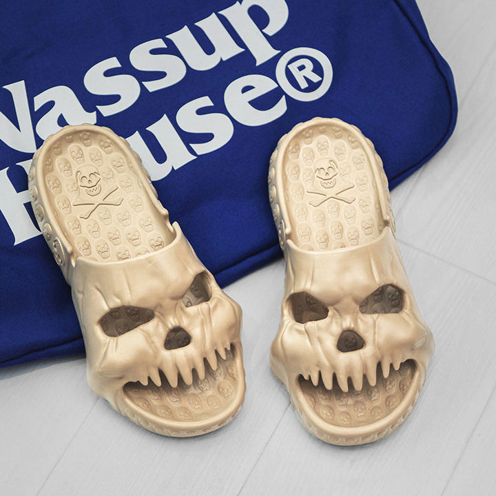 Lisslune | Skull Design Single Band Slippers