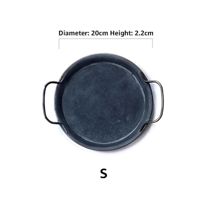 Lisslune | Retro Round Metal Dinner Serving Trays