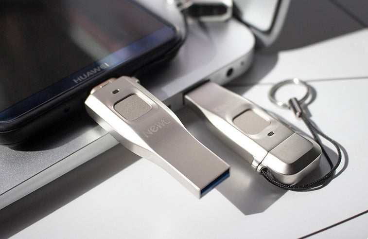 Lisslune | USB3.0 Fingerprint Encryption USB Flash Disk with APP Management System, for Business / Personal Data Security